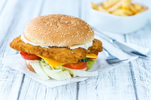 Fresh Fish Burger — Stock fotografie