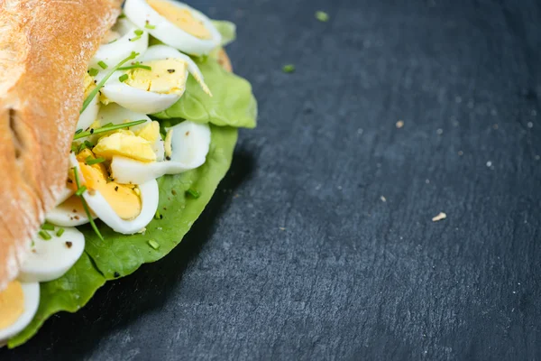 Sandwich met gekookte eieren — Stockfoto