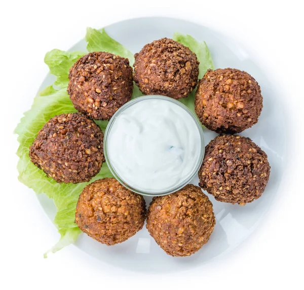 Falafels isolés sur blanc — Photo