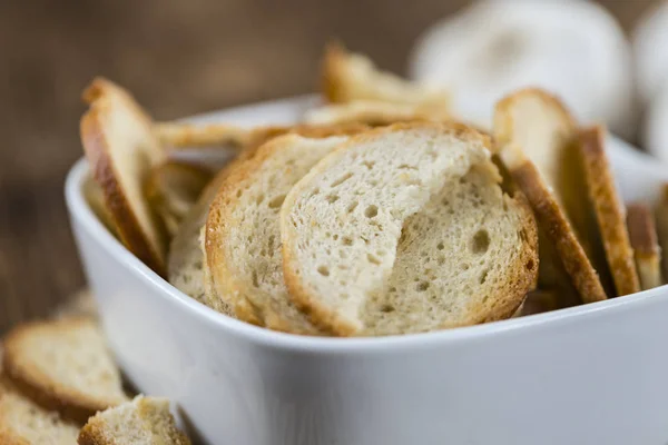 Del av bröd chips — Stockfoto