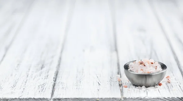 Table with Pink Salt — Stock Photo, Image