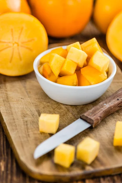 Portion of fresh made Kaki fruit — Stock Photo, Image