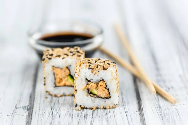 Porção de Sushi acabado de fazer — Fotografia de Stock