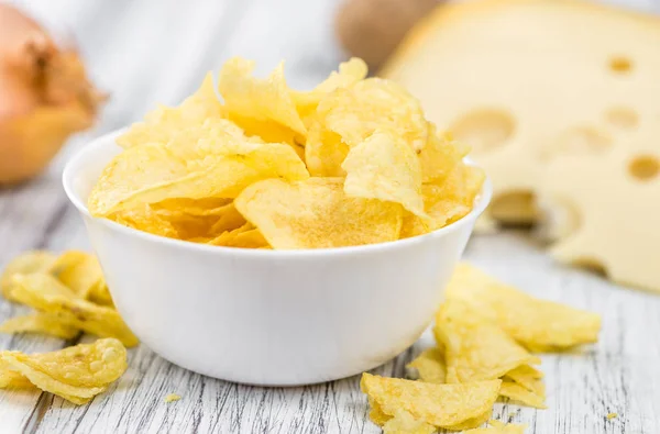 Chips mit Käse und Zwiebeln — Stockfoto