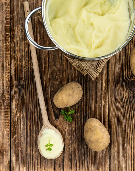 Fresh made Mash on a vintage background — Stock Photo, Image