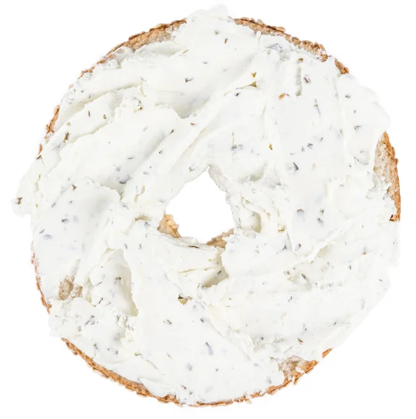Fresh made cream cheese Bagel — Stock Photo, Image