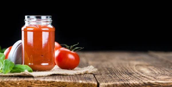 Portion of fresh made Tomato Ketchup — Stock Photo, Image