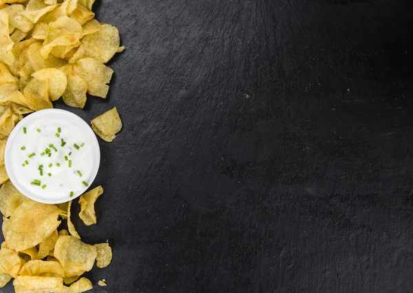 Vers gemaakte aardappel Chips — Stockfoto