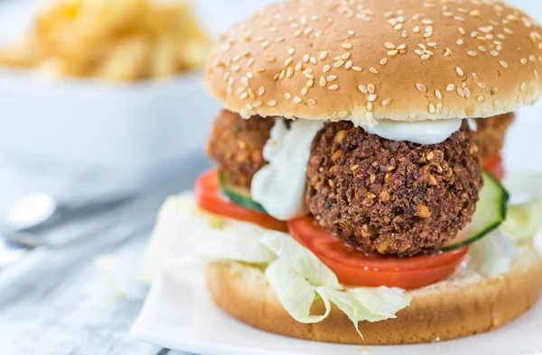 Burger Falafel fatto in casa — Foto Stock