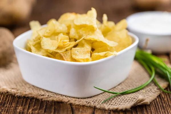 Aardappels, Chips, zure room smaak — Stockfoto