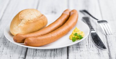 Fresh made German Sausages clipart