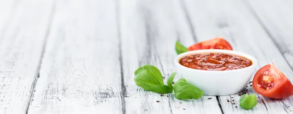 Porção de ketchup de tomate fresco — Fotografia de Stock