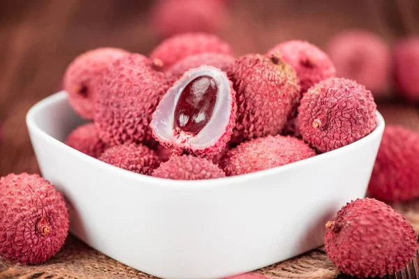 Gedeelte van verse Lychees — Stockfoto