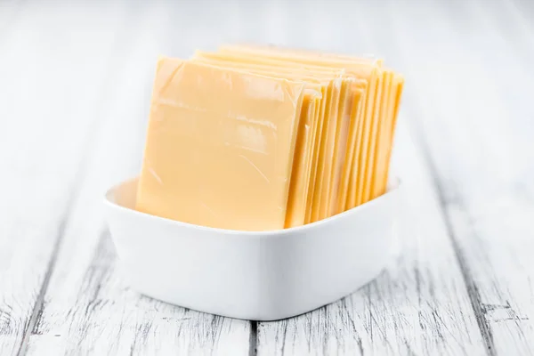 Sliced Cheese (selective focus) — Stock Photo, Image