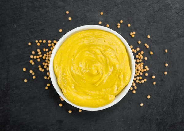 Portion of Mustard, top view — Stock Photo, Image