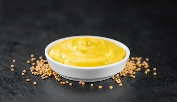 Mustard sauce in bowl — Stock Photo, Image