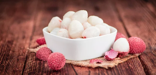 Portion of lychee Fruits — Stock Photo, Image