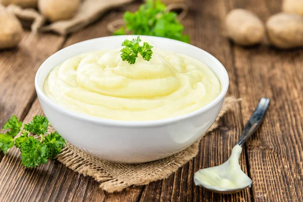 Purê de batatas na tigela — Fotografia de Stock