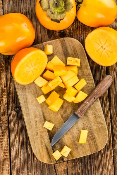 Portie vers gemaakte Kaki fruit — Stockfoto