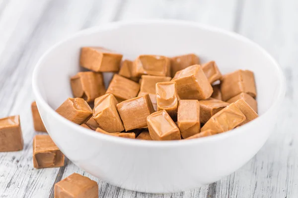 Portion of fresh Caramel — Stock Photo, Image