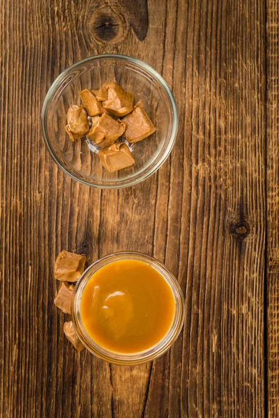 Portion of fresh Caramel Sauce — Stock Photo, Image