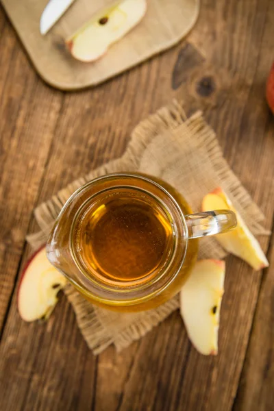 Apple Cider on vintage wooden background — Stock Photo, Image