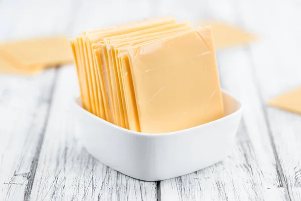 Sliced Cheese selective focus — Stock Photo, Image