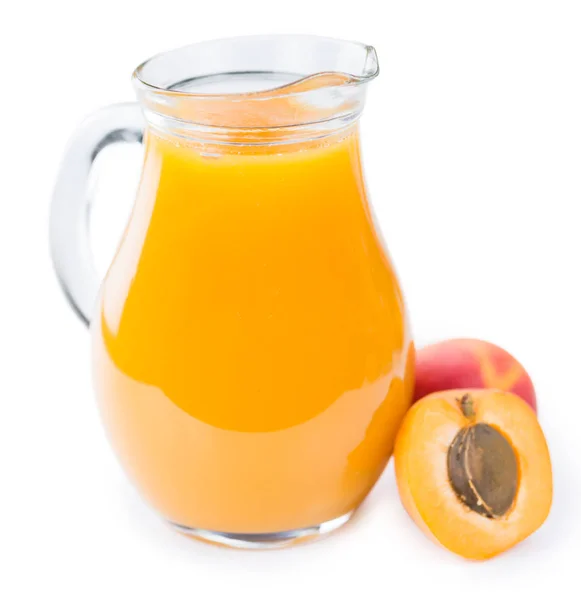 Aprikosensaft isoliert auf weiß — Stockfoto