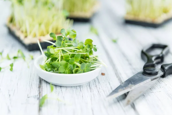 Gedeelte van vers gesneden Cress — Stockfoto