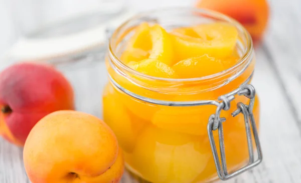 Portion of fresh pickled Apricots — Stock Photo, Image