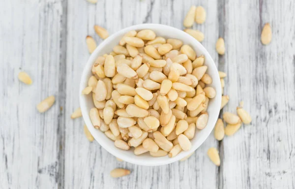 Portion of fresh Pine Nuts — Stock Photo, Image