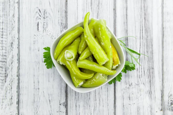 Green Chilis serving — Stock Photo, Image