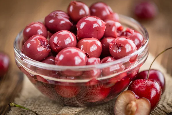 Sweet preserved cherries — Stock Photo, Image