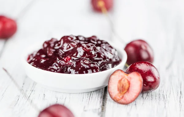 Vers gemaakte Cherry Jam — Stockfoto