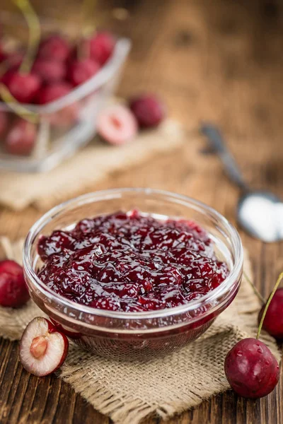 Vers gemaakte Cherry Jam — Stockfoto