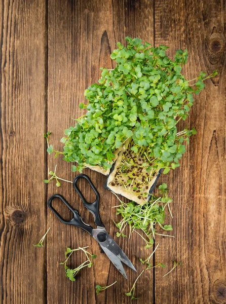 Gedeelte van vers gesneden Cress — Stockfoto