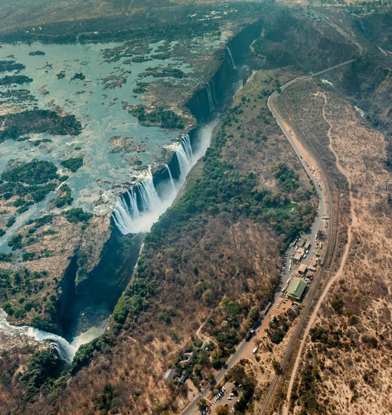 Victoria Falls w Zimbabwe na suszę — Zdjęcie stockowe