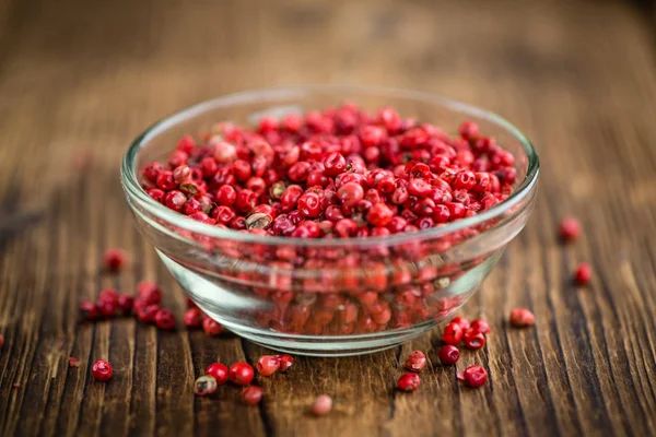 Pink Peppercorns on table