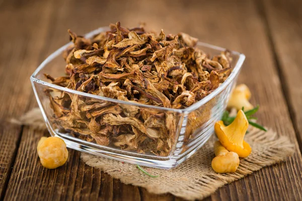 Fresh made Dried Chanterelles — Stock Photo, Image