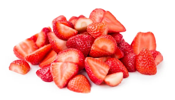 Fresas aisladas sobre fondo blanco, — Foto de Stock