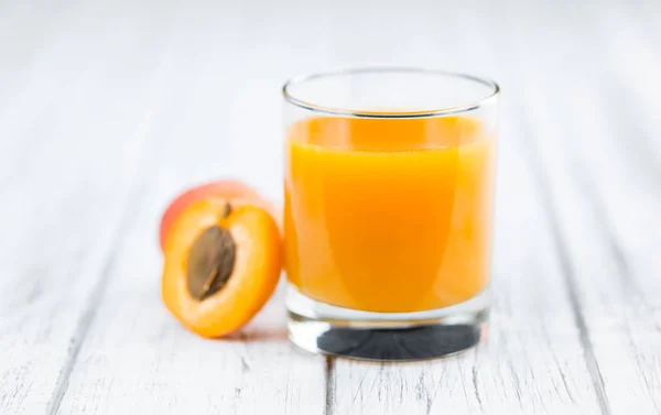 Apricot Juice (selective focus, close-up shot) — Stock Photo, Image