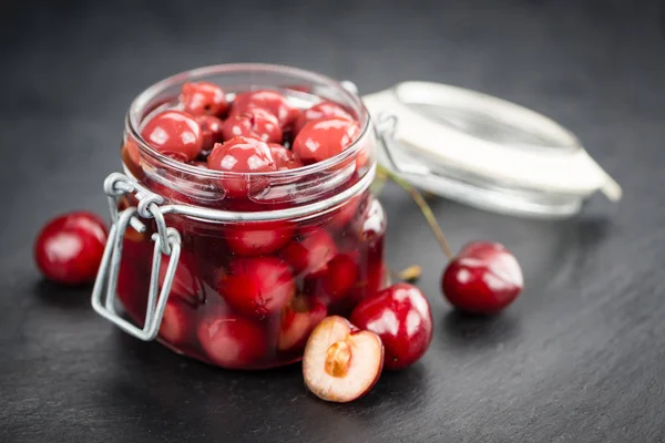 Portion of Canned Cherries — Stock Photo, Image