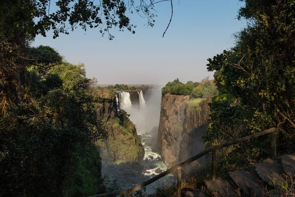 伟大的维多利亚瀑布 （津巴布韦) — 图库照片