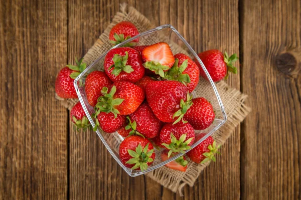 Porción de fresas frescas maduras — Foto de Stock