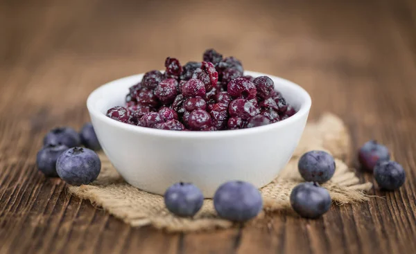 Anteil konservierter Blaubeeren — Stockfoto