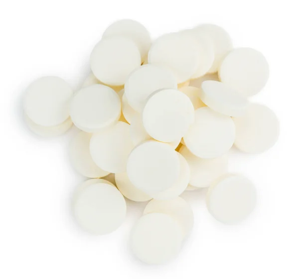 C-vitamin tabletter isolerad på vit bakgrund — Stockfoto