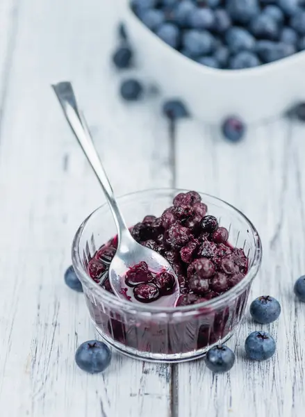 Homemade Preserved Blueberries — Stock Photo, Image