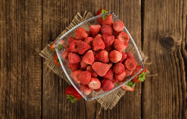 Portion of fresh Dried Strawberries — Stock Photo, Image
