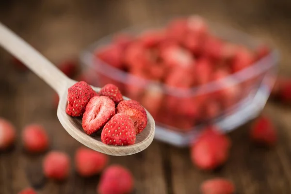 Dried Strawberries on a vintage background — Stock Photo, Image