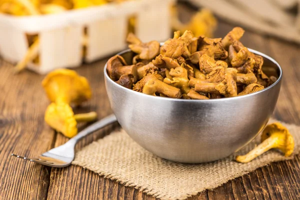 Pile of preserved chanterelles — Stock Photo, Image